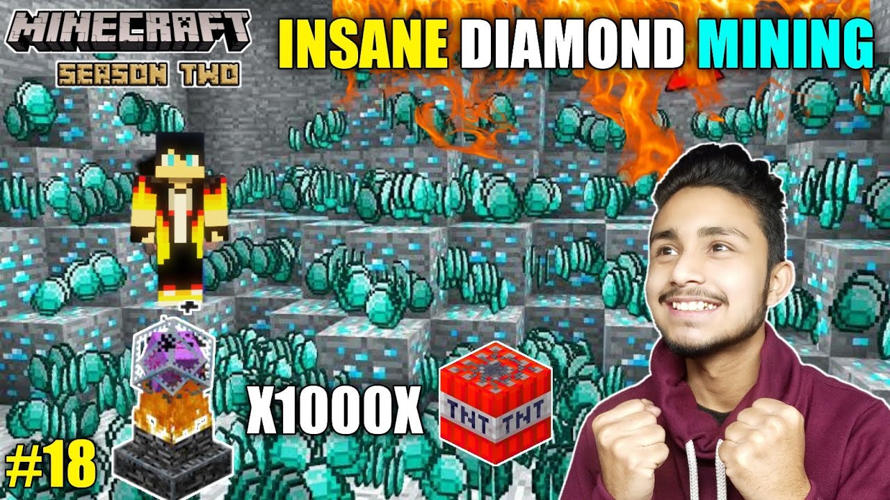 MINING UNLIMITED DIAMONDS WITH END CRYSTALS & TNTS IN SEASON 2 ...