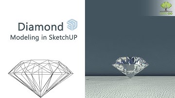 How to make diamonds 3D modeling and rendering v-ray in SketchUP
