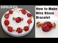 Diy tutorial wire stone bracelet jewellery making for beginner gelang batu menggunakan kawat