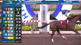 13a Carrera Handicap 3° Serie Indice 23 al 16. Para Caballos 3 años y más. 1.400 Metros