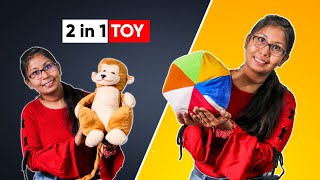 Monkey Or Football?? 2 in 1 Reversible Monkey Ball Stuffed Animals Soft Toys Unboxing