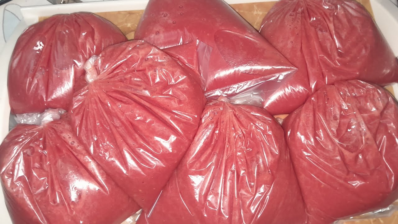 تخزين الطماطم بطريقه سهلهــــ وسريعه 😋♥