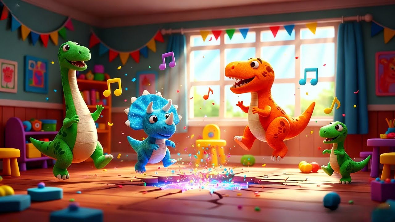DINO FIESTA!! - Canciones infantiles #dinosaur