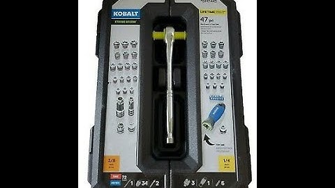 Kobalt xtreme access pass thru socket and ratchet set