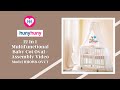 12 in 1 multifunctional baby cot crib oval  with mattress assembly