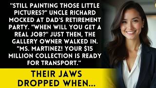 My Family Called Me 'The Broke Artist' at Dad's Retirement Party - Until the Gallery Owner Arrived
