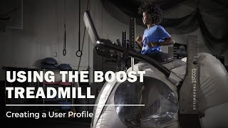 Boost Treadmill setting up a user profile