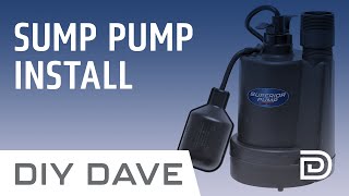 DIY DAVE: Superior Pump Sump Pump Installation (Superior 92250 - 1/4 HP Review)