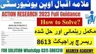 8613 Research project full solved 2023 | Bed Aiou | How to write 8613 Research project Autumn 2023