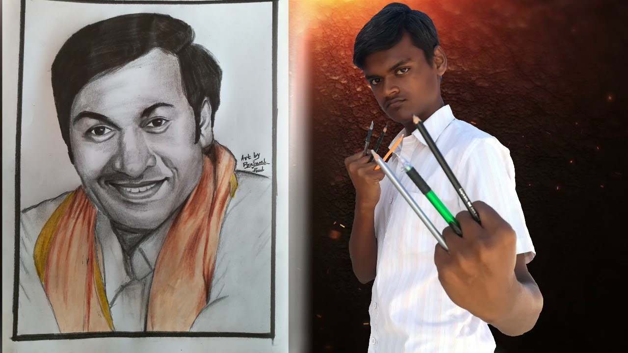 Top 143+ dr rajkumar pencil sketch super hot