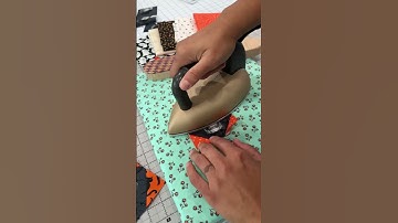Love making these log cabin quilt blocks with fussy cut skulls! Full tutorial on my channel. 🎃💀👻