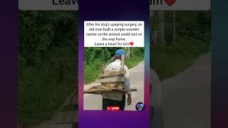 🐾❤️ A father's love isn't limited to humans. After his beloved dog underwent surgery#emotional@