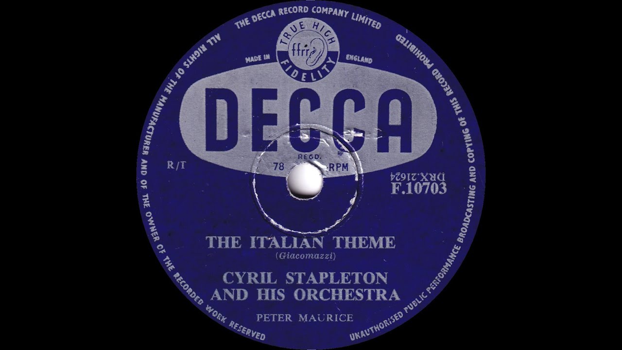 Cyril Stapleton - The Italian Theme - YouTube