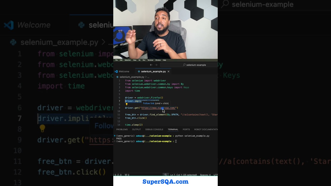 Frontend QA Automation Example With Python & Selenium WebDriver! 
