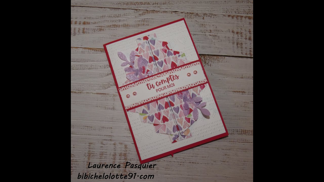 Carte double plissée