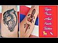 How to make tattoo of tiger face and simple knife temporary tattoo