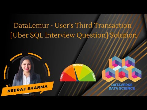 DataLemur - User's Third Transaction [Uber SQL Interview Question] Solution