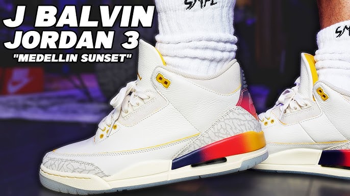 J BALVIN X AIR JORDAN 3 “MEDELLÍN SUNSET On Foot Unboxing Review