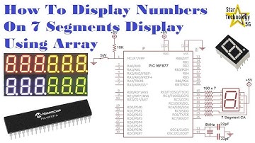 Microcontroller PIC16F877 Video-17 How To Display Number On 7 Segments Using Array using MikroC PRO