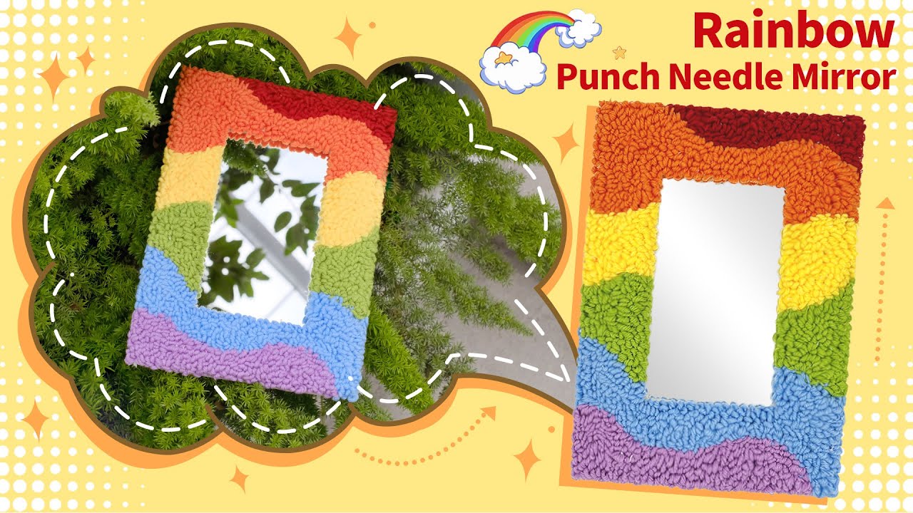 DIY Rainbow Punch Needle