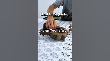 Designer printed hand block Printing On cotton fabric #viral #stylish #new#printing #fabric #shorts
