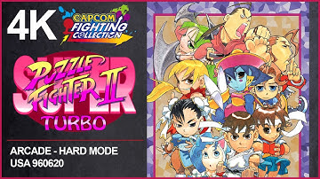 [4K] Arcade Longplay - SUPER PUZZLE FIGHTER II TURBO HARD MODE (Morrigan) Capcom Fighting Collection