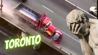 [Vidéo] Un camion pousse une Mini Cooper sur un demi-kilomètre le long d’une autoroute de Toronto