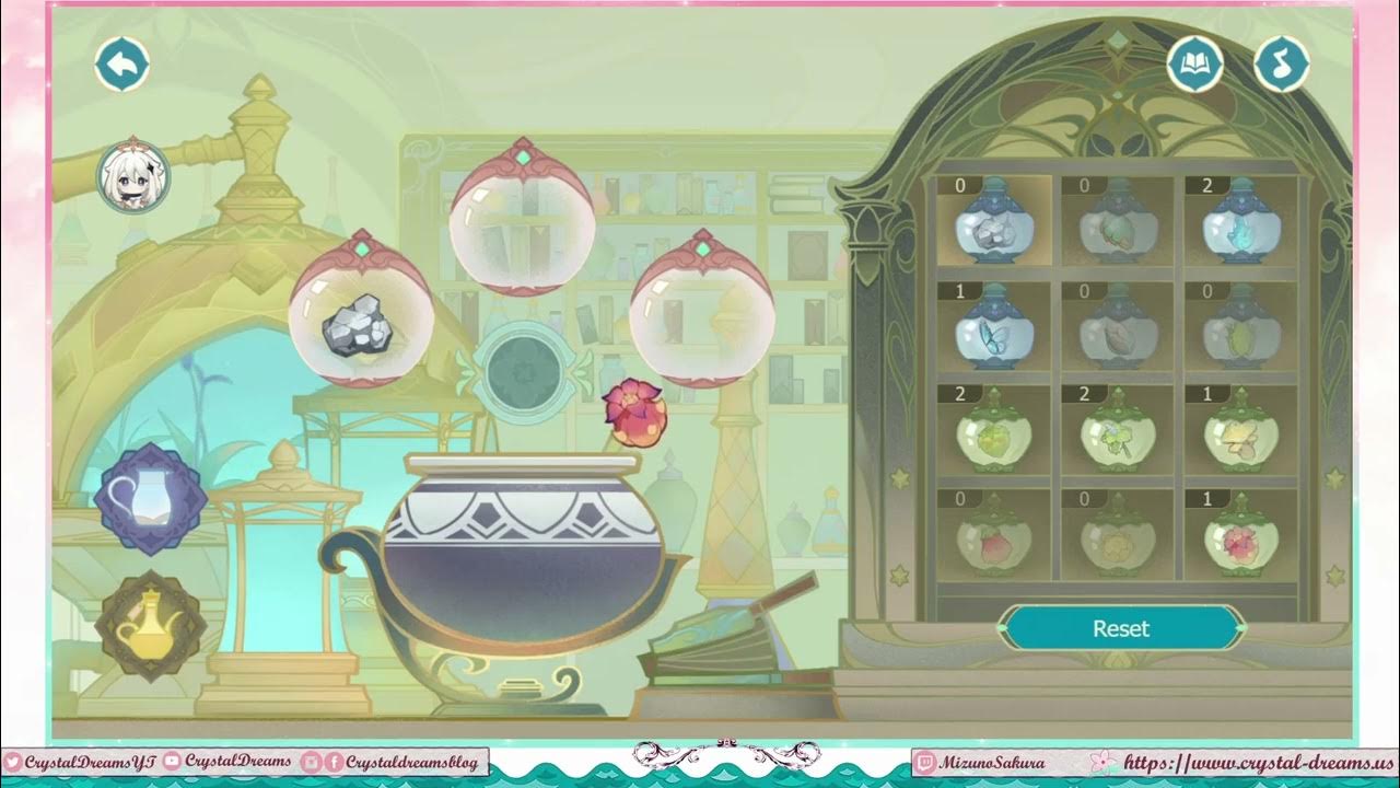 Genshin Impact Web Event Glittering Elixirs (Making all 16 Potions