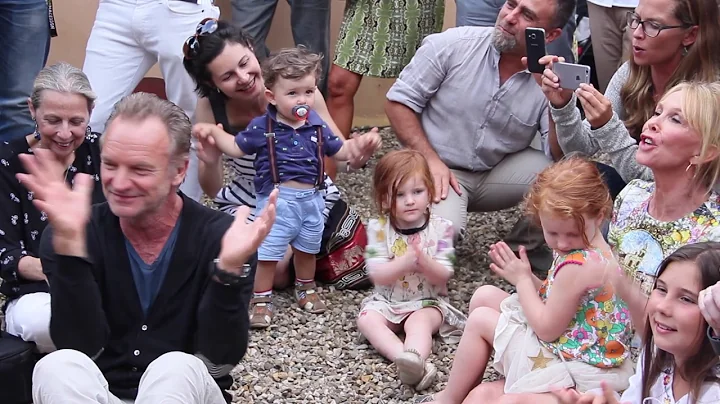 Sting and his son Joe Sumner sing live at Farm Shop Il Palagio