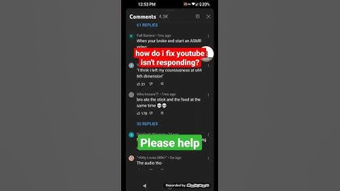 youtube not responding problem