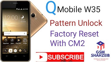 Qmobile W35 Pattern Unlock ll Factory Reset with  CM2SPD