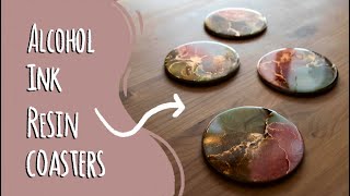 How to Make Alcohol Ink Coasters (Full Guide) ✨ DIY Coasters Using ArtResin on Wooden Bases