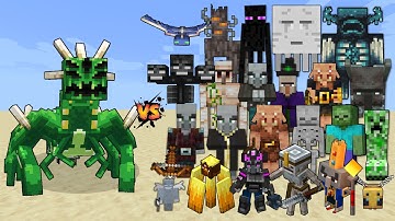 Fast Creeper vs Minecraft & Minecraft Dungeons mobs - Minecraft Mob Battle