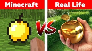 MINECRAFT GOLDEN APPLE IN REAL LIFE! Minecraft vs Real Life animation