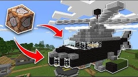 WORKING FLYABLE HELICOPTER Using COMMAND BLOCKS in Minecraft PE (Tutorial)