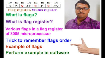 flag register of 8085 microprocessor with examples.type of flags in 8085 program status register pdf