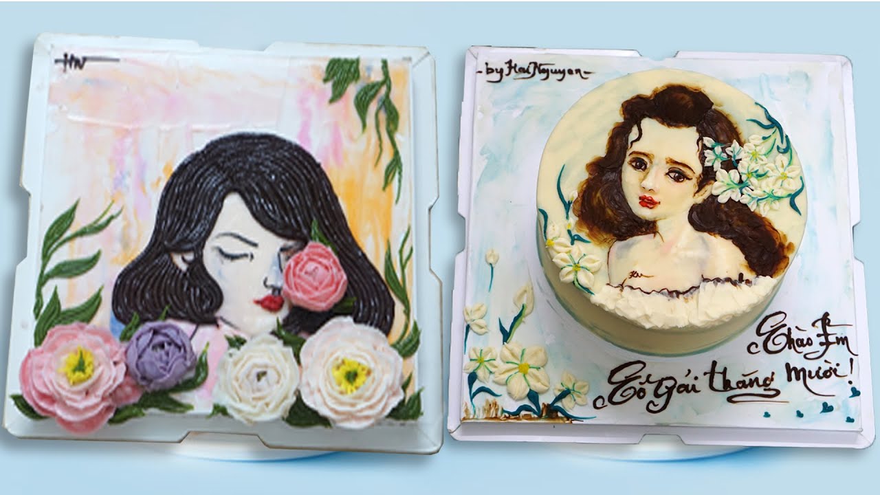 Top Painting Cake Art By Buttercream / Easy Make Cake