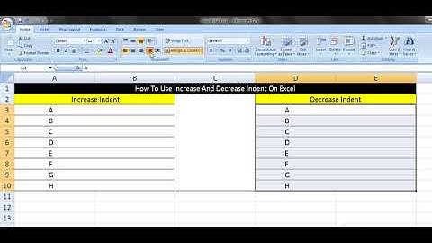 How To Use Increase And Decrease Indent On Excel