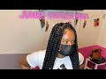 Jumbo Knotless Braids On Natural Hair| Knee Length