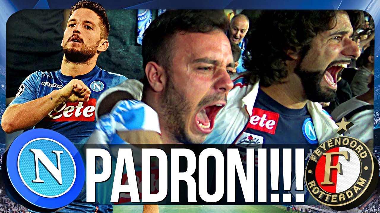 NAPOLI 3-1 FEYENOORD | PADRONI!!! REAZIONE NAPOLETANI CHAMPIONS LEAGUE CURVA B HD reazione di neutralizzazione