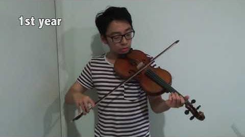 The progress you make learning the violin.