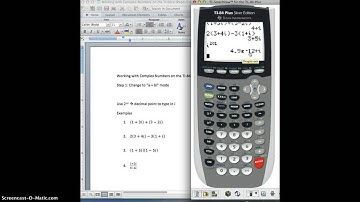 TI-84 Tutorial: Working with Complex Numbers