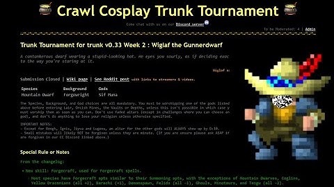 DCSS | Dungeon Crawl Stone Soup | CCTT Week 2 | Mountain Dwarf Forgewright ^ Sif Muna