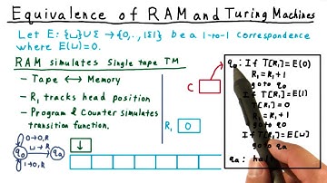 Equivalence of RAM and Turing Machines - GT - Computability, Complexity, Theory: Computability