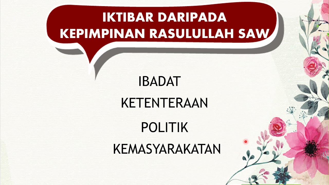 BAB 22 TING 2 KEPIMPINAN RASULULAH SAW DI  MADINAH