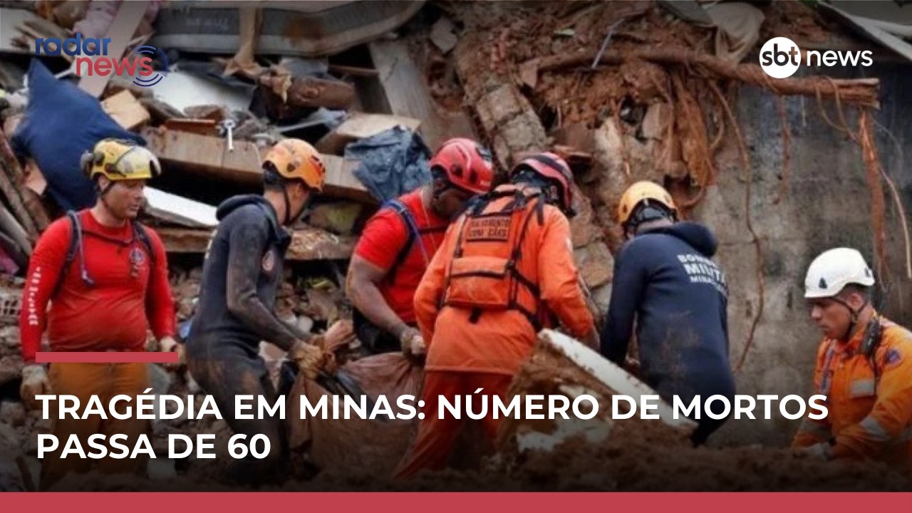 Número de mortos em decorrência das chuvas em Minas Gerais sobe para 64 | #RadarNews
