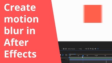 Create motion blur in After Effects