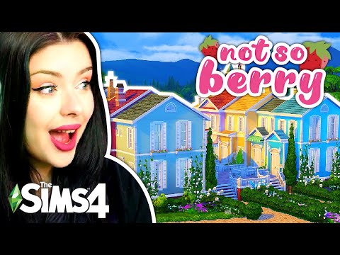 Let's Build NOT SO BERRY TOWN in The Sims 4 // Each Rainbow Townhouse is a Not So Berry Sim!!