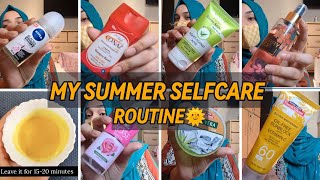My Summer Selfcare Routine | Tips For College/School girls | Glowing Skin, Happy Hair, & Pure Bliss🌞