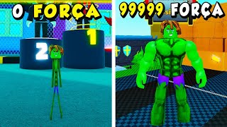 HULK NOOB FRACO MALHA PARA SE TORNAR O MAIS FORTE DE TODO NO STRONGMAN SIMULATOR NO ROBLOX